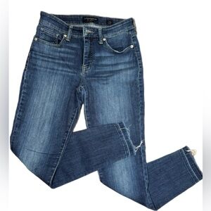 Lucky Brand Ava Skinny Jeans Size 2 Mid Rise Dark Wash Stretch Denim Classic